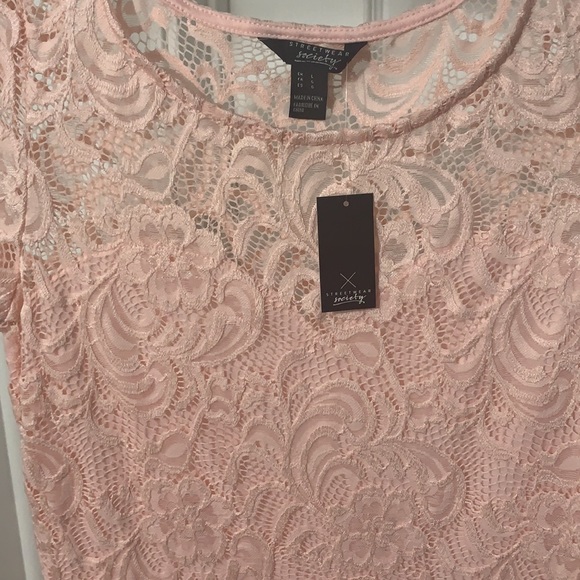 2/$15 Baby Pink lace Dress with open Lace back - Picture 2 of 6
